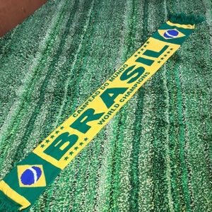 Brazil Fan Scarf - Green and Yellow